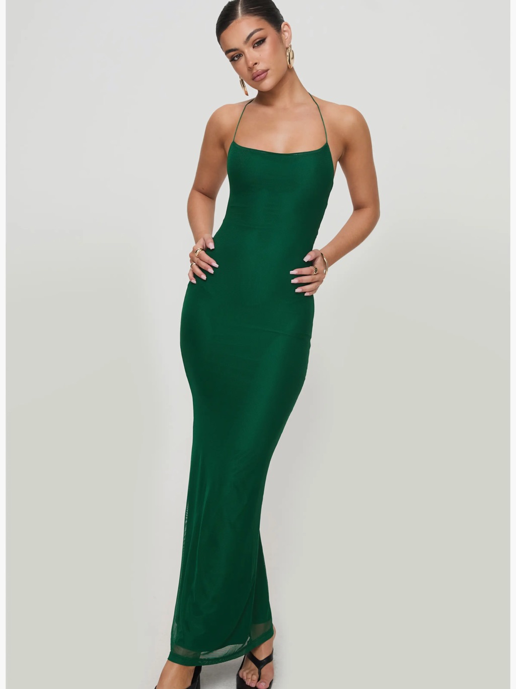 Princess Polly Malvern Mesh Halter Maxi Dress